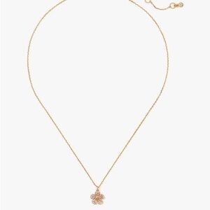 Kate spade Elegant Gold and Pink Flower Pendant Necklace